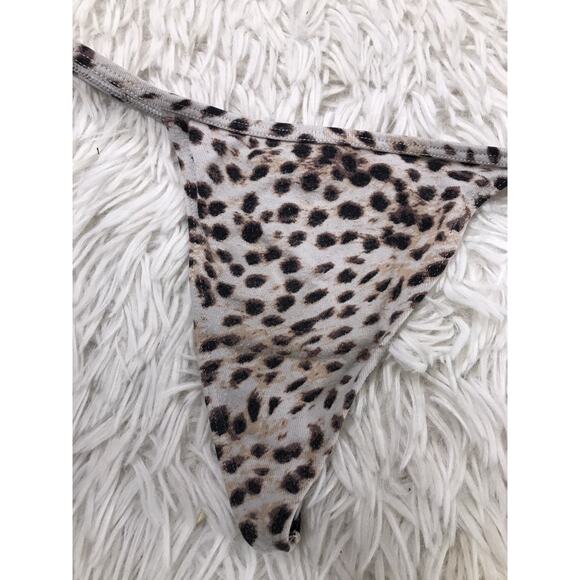 Rare Victoria's Secret Thong v-String Soft Cotton Panties Animal Print Small - Picture 2 of 5